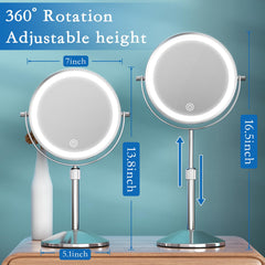 Niuphia vanity mirror 1x/10x magnification for quick grooming and detail checks.