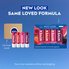 Bálsamo labial NIVEA fresa: brillo ligero y nutrición diaria.