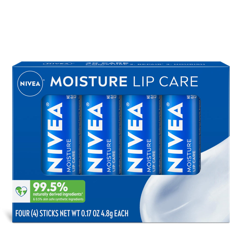 Bálsamo labial NIVEA hidrata profundamente para labios secos durante todo el día.