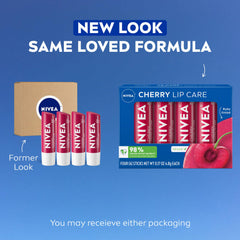 Textura hidratante de NIVEA Cereza para labios suaves.