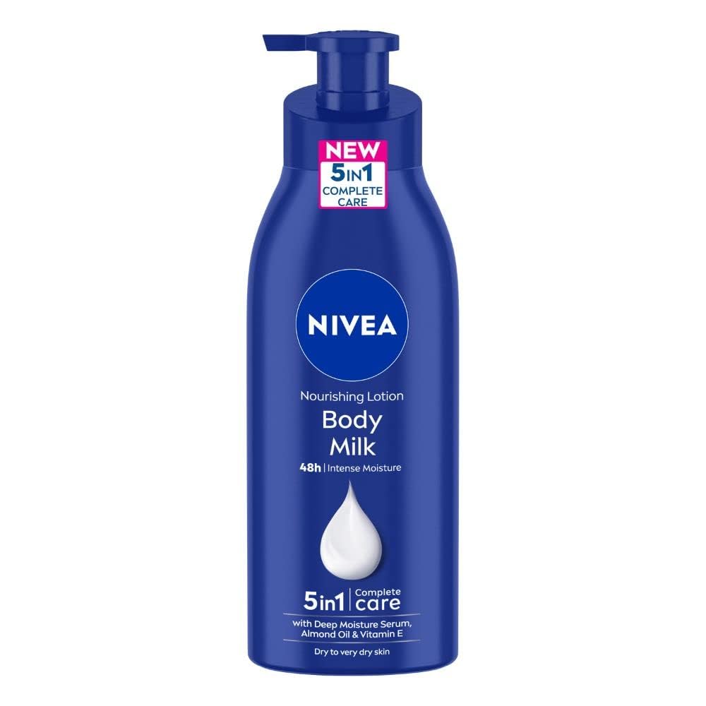 NIVEA leche corporal nutritiva para piel seca con hidratación duradera