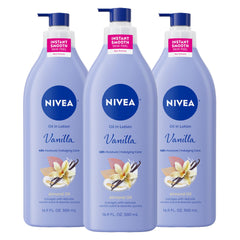 NIVEA Loción con aceite vainilla y almendra en botella para uso diario suave