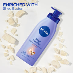 Loción corporal NIVEA con dispensador para aplicación precisa.