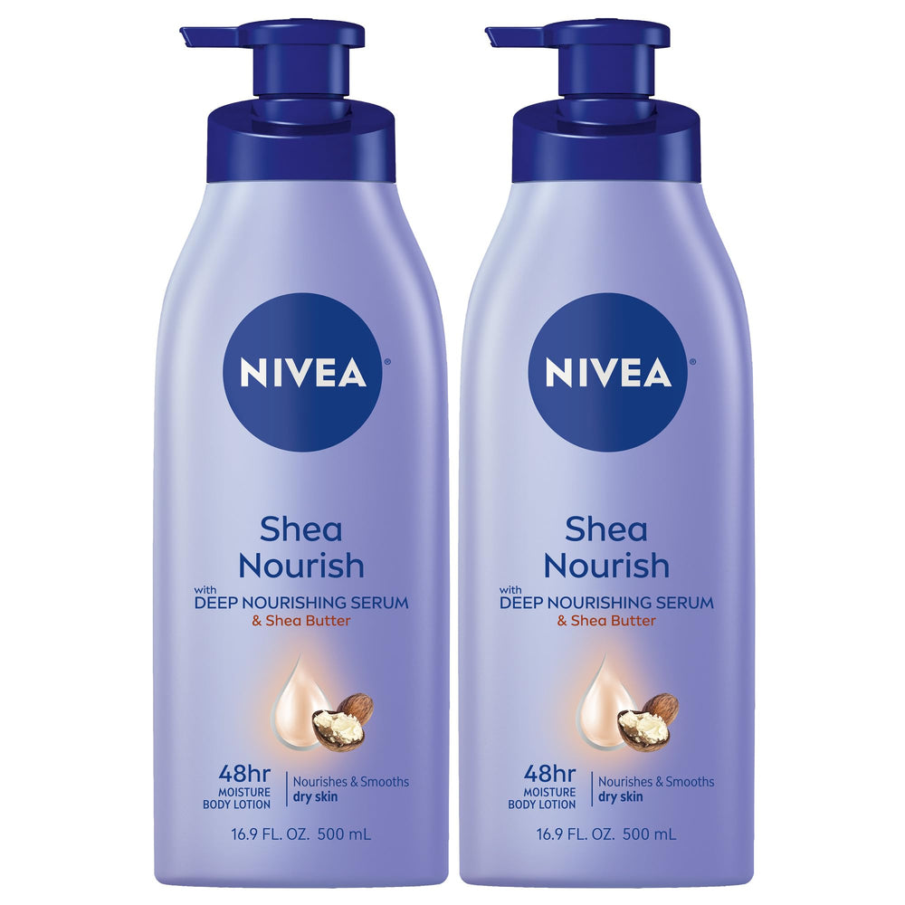Loción corporal suave de NIVEA con manteca de karité para hidratación diaria.