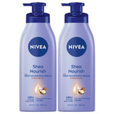 Loción corporal suave de NIVEA con manteca de karité para hidratación diaria.