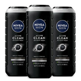 NIVEA MEN Active Clean Carbon Botella: limpieza profunda sin resecar la piel.