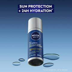 NIVEA MEN Age Defense: textura ligera que se absorbe rápido para uso diario.