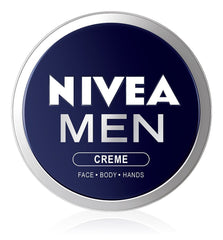 NIVEA MEN CREME, aplicación en manos para hidratación rápida.