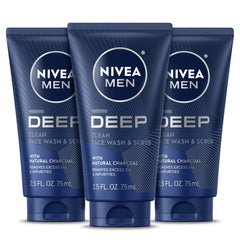 NIVEA MEN Deep Clean con carbón activado para limpieza profunda.