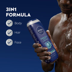 NIVEA MEN Fresh Wave: etiqueta Mentol detalle para aroma energizante.