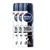 NIVEA Men Invisible spray protects black and white fabrics with a clean, quick-dry formula.