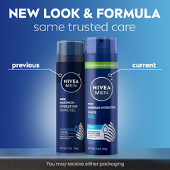 NIVEA MEN Maximum Hydration Shave Gel application foaming texture close-up.