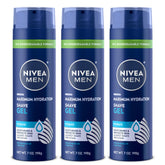 NIVEA MEN Maximum Hydration Shave Gel can pack three for budget-friendly grooming.