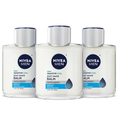 NIVEA MEN Sensitive Cool Post Shave Balm bottle for cooling hydration after shaving.