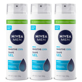 NIVEA MEN Sensitive Cool Shave Gel bottle for sensitive skin with chamomile.