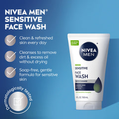 Close-up texture of NIVEA MEN Sensitive Face Wash for gentle cleansing
