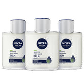 NIVEA MEN Sensitive Post Shave Balm bottle front view showing a soothing, alcohol-free formula.