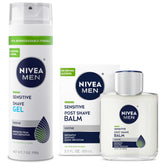 NIVEA MEN Sensitive Shave Gel pump facilitates easy lather for a smooth shave