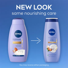 NIVEA Nourishing Shea Butter Body Wash creamy lather demonstrates gentle cleansing