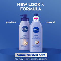 NIVEA Shea Nourish cream texture close-up shows rich shea and hyaluronic acids