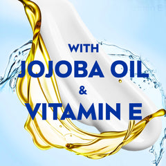 Applying NIVEA Soft to hands for daily moisture without a greasy feel.