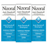 Nizoral anti-dandruff shampoo bottle with fresh scent promotes a clean, flake-free scalp.