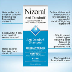 Nizoral champú anticaspa, aroma fresco, experiencia de lavado agradable