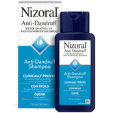 Nizoral champú anticaspa, botella visible y aroma fresco para lavado diario