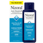 Nizoral shampoo bottle pour demonstrates easy application and refreshing scent.
