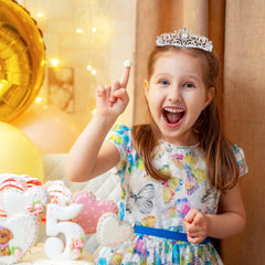 Nljihkure tiara with two combs grips hair securely for comfortable wear