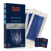 NO HAIR CREW body wax strips for legs deliver fast, smooth results after depilation.