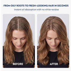 Applying to roots, No Nothing absorbs oil for a lightweight refresh.