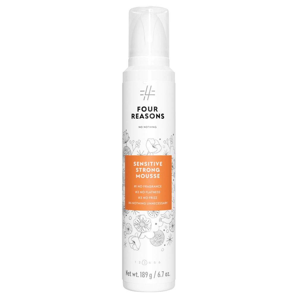 No Nothing Strong Mousse bottle image shows controlled pour for even distribution and volume.