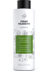No nothing Volume Shampoo bottle highlights fragrance-free formula for sensitive scalps