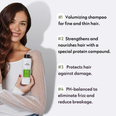 No nothing Volume Shampoo packaging showcases vegan minimal formula