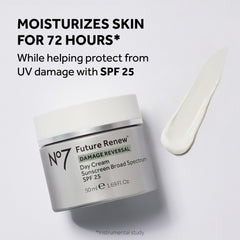 No7 Future Renew night cream jar provides overnight hydration for uneven skin tones.