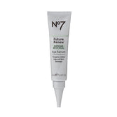 No7 Future Renew Serum para ojos, envase elegante para uso diario.