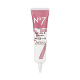 Crema de ojos No7 Restore & Renew frente al envase, hidratación suave para la mirada.