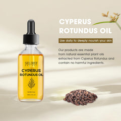 Nodfens Cyperus Rotundus oil packaging highlighting natural skincare focus.