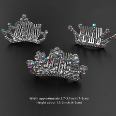 NODG silver tiaras crown with crystal embellishments adds sparkle