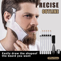 Noerrors barber pencil ruler guide enables accurate shape definition.