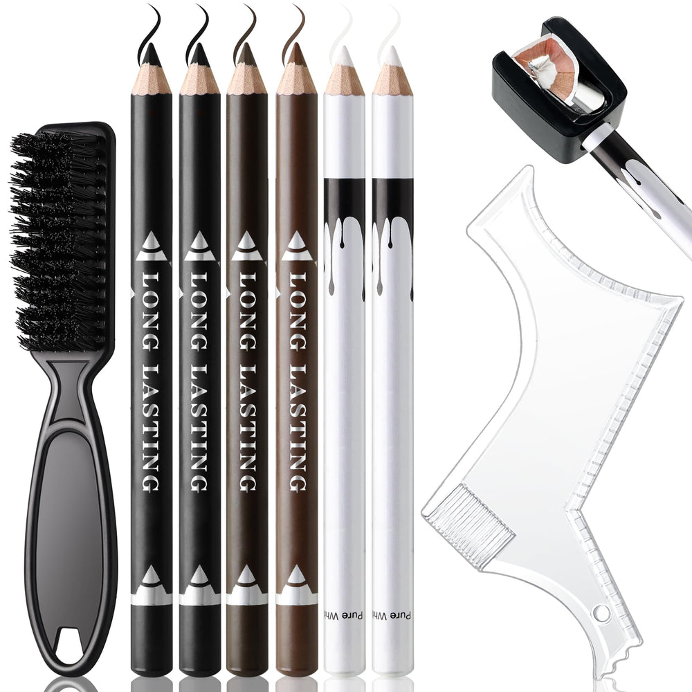 Noerrors barber pencil set showing hairline shaping close-up for precise edge definition