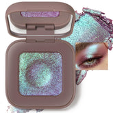 Noerrors duochrome plum mauve green blue glitter eyeshadow compact for bold color payoff