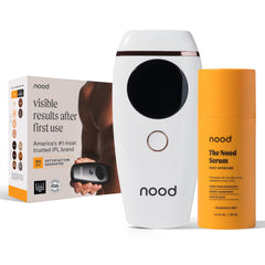 Nood Flasher 2.0 device in gloss white, compact home-use design.