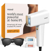 Nood Flasher Pro front view in gloss white for at-home IPL sessions.