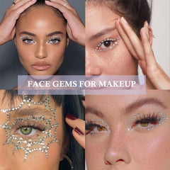 nooepc 4mm rhinestones for bolder gems on cheek or lip art