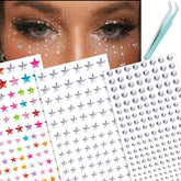 NOOEPC gemas faciales estrella colorida para realzar ojos en festivales