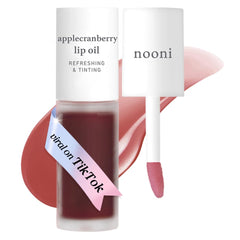 NOONI Applecranberry Lip Oil en envase compacto para retoques diarios.