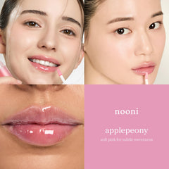 Textura brillante natural NOONI Applepeony realza color suave