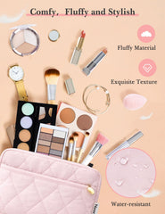 Noozion makeup bag front pocket for quick access to small items during trips